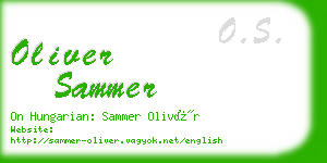 oliver sammer business card